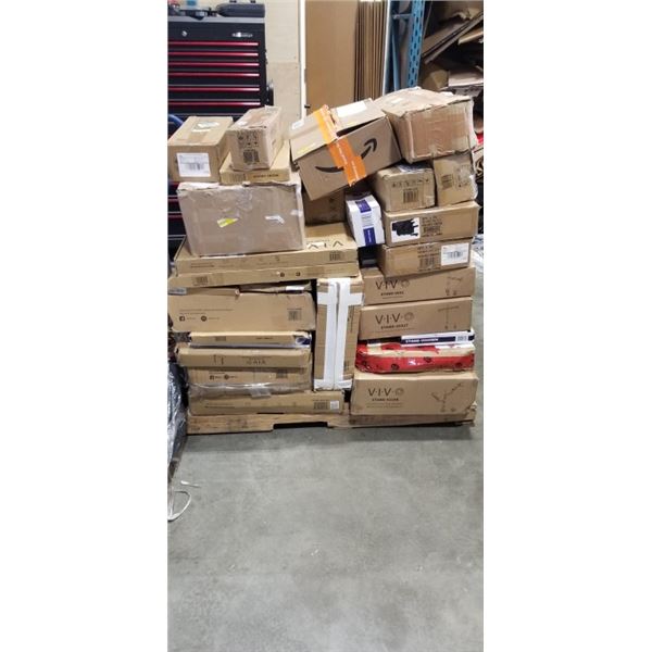 PALLET OF ASSORTED  VIVO MOUNTS AND TRAYS