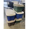 Image 2 : 5 RUBBER MAID STORAGE TOTES W/ LIDS