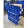 Image 1 : 3 LARGE QUANTUM STACKING STORAGE BINS QUS993 36 INCH LONG X 17 X 17 INCH