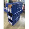 Image 2 : 3 LARGE QUANTUM STACKING STORAGE BINS QUS993 36 INCH LONG X 17 X 17 INCH