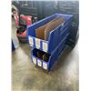 Image 1 : 2 LARGE QUANTUM STACKING STORAGE BINS QRB166 42 INCH LONG X 17 X 17 INCH