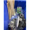 Image 2 : QUANTUM STORAGE BIN OF ASSORTED CHAINS AND WIRE ROPE, HARDWARE AND SHOP SUPPLY