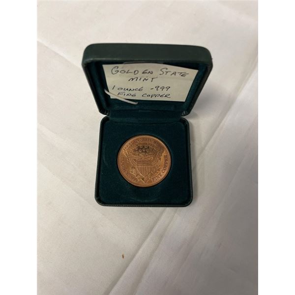 GOLDEN STATE MINT 1 OZ .999 FINE COPPER
