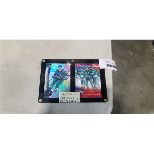 2 MACKLIN CELEBRINI ROOKIE CARDS ONE IS EMBOSSED IN PROTECTOR CASE