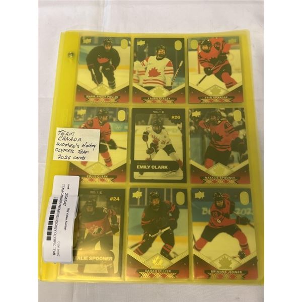 TEAM CANADA WOMENS HOCKEY OLYMPIC TEAM 2026 CARDS