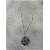 Image 1 : 20 INCH STERLING CHAIN WITH 925 PENDANT SET WITH TANZANITE STONES