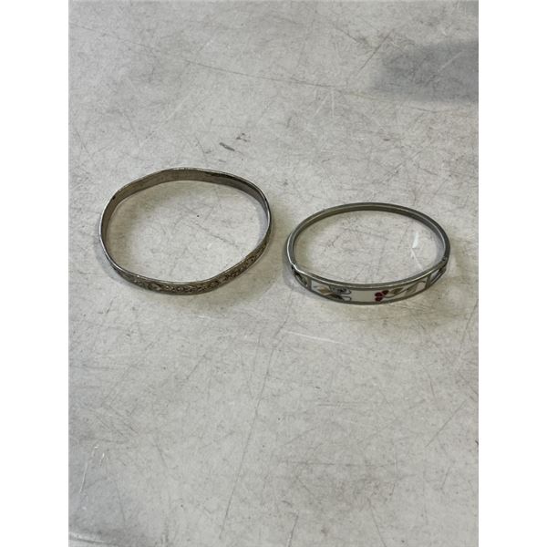 2 MEXICAN SILVER BANGLES