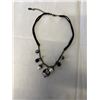 Image 1 : VINTAGE BLACK VELVET W/ BEADS AND PEARLS NECKLACE MARKED SWEN