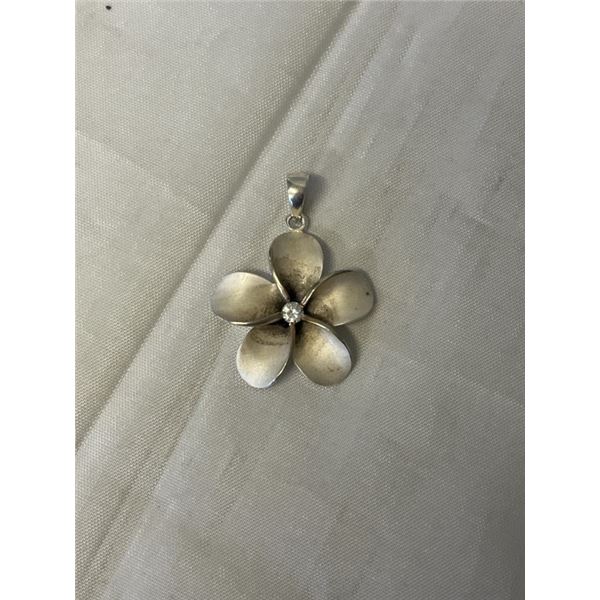 925 STERLING SILVER PENDANT W/ STONE, MAKRED 925 K