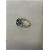 Image 3 : SILVER PLATED RING W/ MYSTIC TOPAZ, UNMARKED SIZE 8