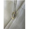 Image 2 : HAND CRAFTED AND SIGNED STERLING SILVER W/ CZ STONES PENDANT W/ CHAIN NECKLACE MARKED 925