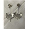 Image 3 : PAIR OF STERLING SILVER EARRINGS, TOTAL LENGTH 2.5" MARKED 925 EACH