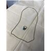 Image 1 : EXTRA LENGTH STAINLESS STEEL CHAIN NECKLACE 27" LENGTH AND RING W/ BLUE STONE SIZE 7