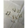 Image 1 : 6 PAIRS OF MISC SILVER AND STERLING SILVER W/ PEARLS AND BEADS DANGLE EARRINGS