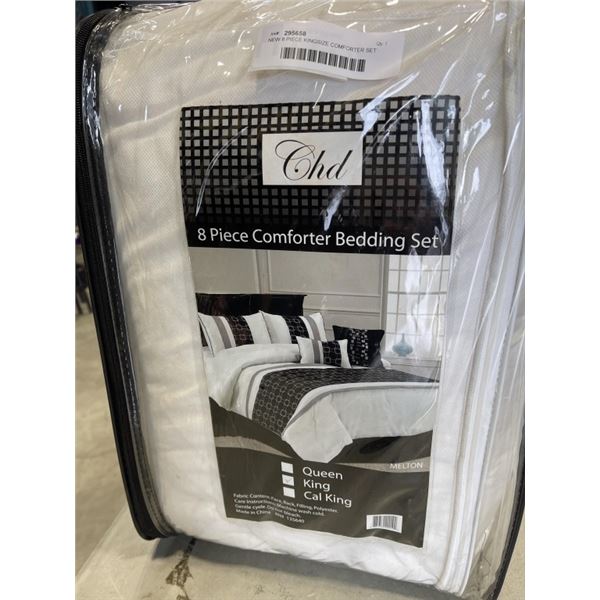NEW 8 PIECE KINGSIZE COMFORTER SET