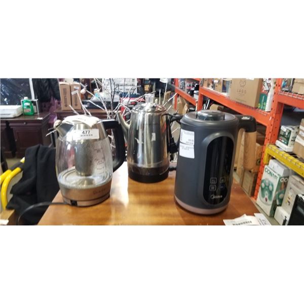 MIDEA 8 IN 1 HEATING NUT MILK MAKER, HOMECRAFT COFFEE PERCULATOR AND DIGITAL ELECTRIC KETTLE ALL WOR