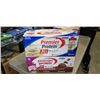 Image 1 : 2 CASES OF PROTEIN SHAKES - CHOCOLATE AND VANILLA, MISSING SOME BOTTLES