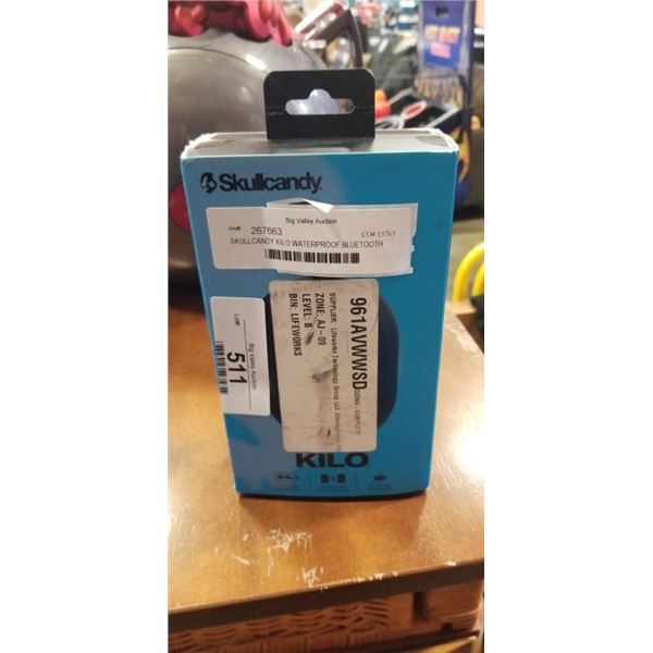 SKULLCANDY KILO WATERPROOF BLUETOOTH PORTABLE SPEAKER - TESTED WORKING, RETAIL $54