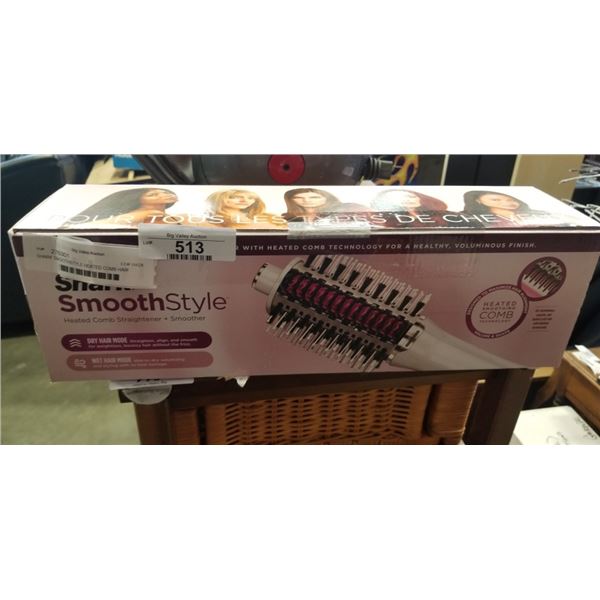 SHARK SMOOTHSTYLE HEATED COMB HAIR STRAIGHTENER - TESTED WORKING, RETAIL $129