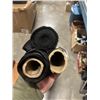 Image 2 : 3 ROLLS OF FABRIC, 2 BLACK 1 WHITE. MEASUREMENTS APROX 80' X 5', 120' X 5', 15' X4.5'