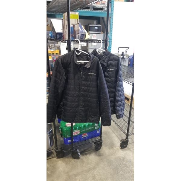 MENS SIZE XL COLUMBIA AND EDDIE BAUER COATS