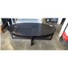 Image 1 : 2 TIER BLACK OVAL COFFEE TABLE