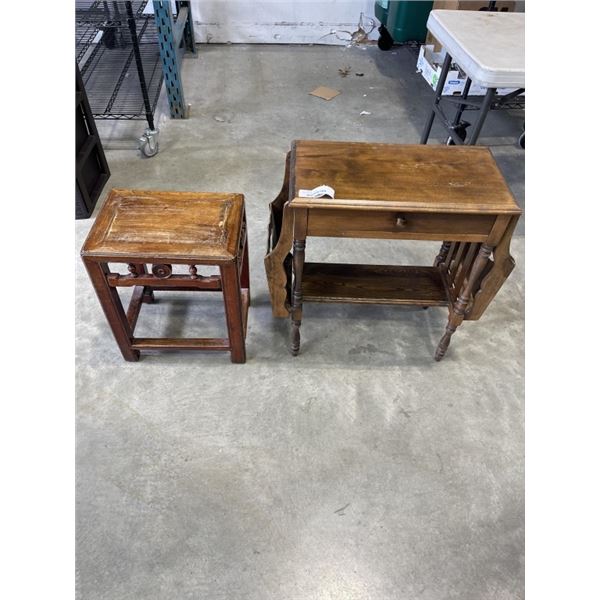 2 VINTAGE SIDE TABLES