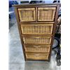 Image 1 : 6 DRAWER WICKER BASKET SHELF