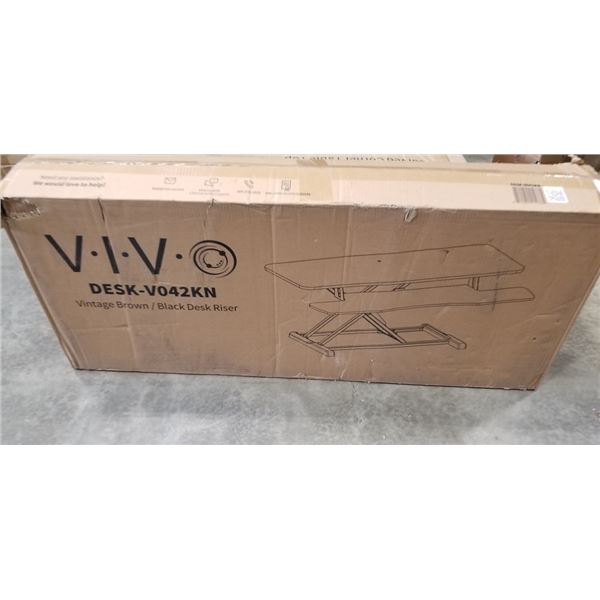VIVO VINTAGE BROWN / BLACK DESK RISER