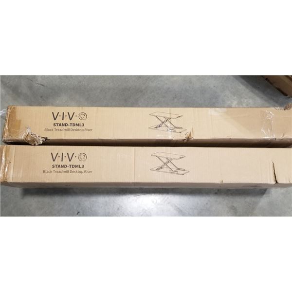 2 VIVO BLACK TREADMIL DESKTOP RISER