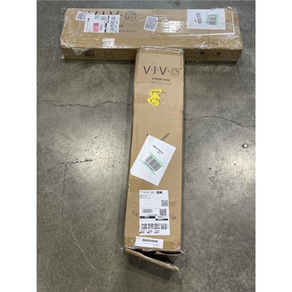 VIVO BLACK LARGE TV STAND AND VIVO STAND FOR ELIPTICALS AND TREADMILS