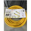 Image 1 : INDOOR/OUTDOOR 3-WIRE GROUNDED HEAVY DUTY LIGHTED 50FT 10AWG 15 AMP YELLOW EXTENTSION COD