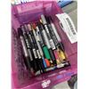 Image 7 : 3 TRAYS OF SHARPIES, JIFFY MARKERS AND ARTIST MARKERS