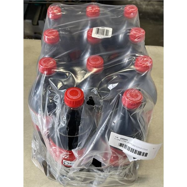 11 ONE LITRE BOTTLES COCA COLA.