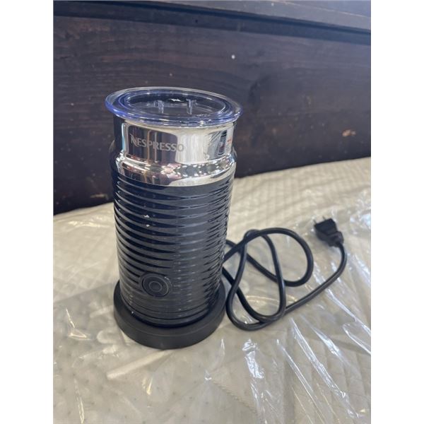 AS NEW NESPRESSO MILK FROTHER - TESTED WORKING, RETAIL $89