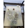 Image 4 : HANGING WINE GLASS RACK AND GLOW IN THE DARK BROKEN BOTTLE WALL ART IN EPOXY