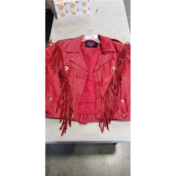 VERDUCCI RED LEATHER JACKET