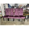 Image 1 : 4 PURPLE FABRIC DINING CHAIRS