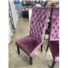 Image 3 : 4 PURPLE FABRIC DINING CHAIRS