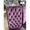 Image 4 : 4 PURPLE FABRIC DINING CHAIRS