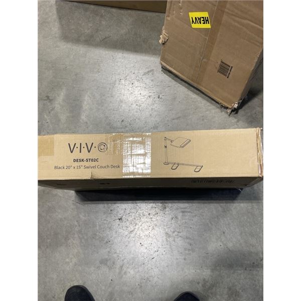 VIVO BLACK 20"X15" SWIVEL COUCH DESK