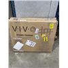 Image 1 : BLACK MOBLIE TV FLOOR STAND WITH SHELF
