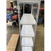 Image 3 : NEW WHITE METAL SHELVING UNIT WITH REAR CAGE BACKING 48" WIDE, 70 INCH TALL, 16 INCH DEEP, 5 TIER