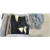 Image 2 : 2 NEW PAIRS OF WOMENS BOOTS AND PAIR OF SLIPPERS - SIZE 10.5