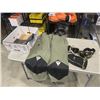 Image 1 : TWO SKI GOGGLES, SKI PANTS, AND NORTH FACE SKI GLOVES