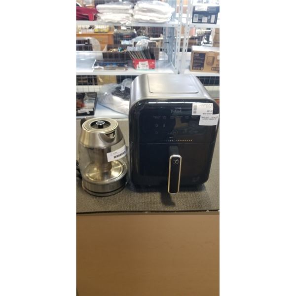 TFAL AIR FRYER WITH DIGITAL ELECTRIC KETTLE WITH INFUSER BOTH WORKING