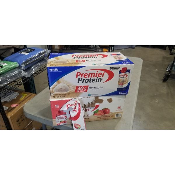 2 CASES OF PROTEIN SHAKES - STRAWBERRY AND VANILLA, MISSING SOME BOTTLES