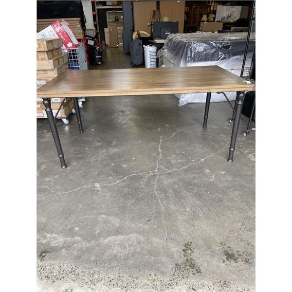 MODERN WOOD AND METAL DINING TABLE 70X38 INCH