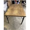 Image 2 : MODERN WOOD AND METAL DINING TABLE 70X38 INCH