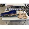 Image 1 : ANTONIO STRATOVARIUS VIOLIN COPY AND TWO ANTIQUE AS FOUND VIOLINS